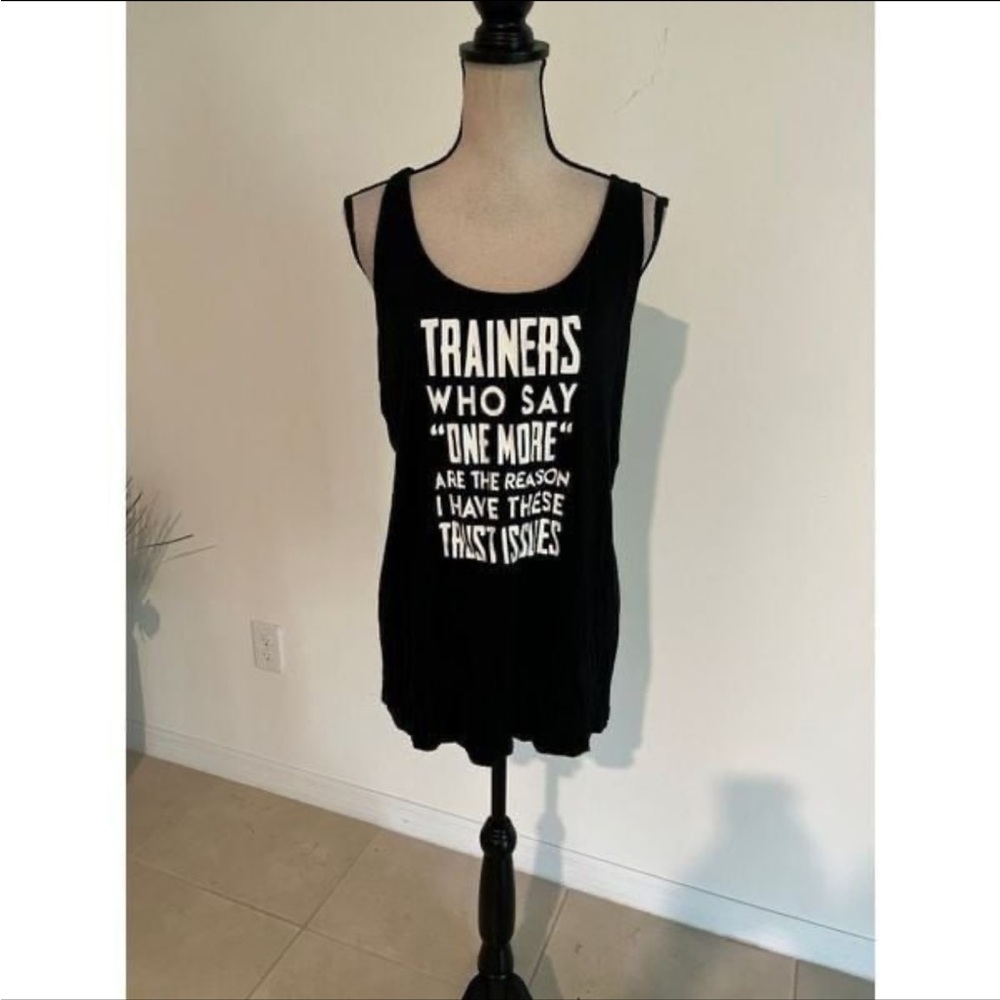 2XL womens Tank Top funny trainer very stretchy 1562